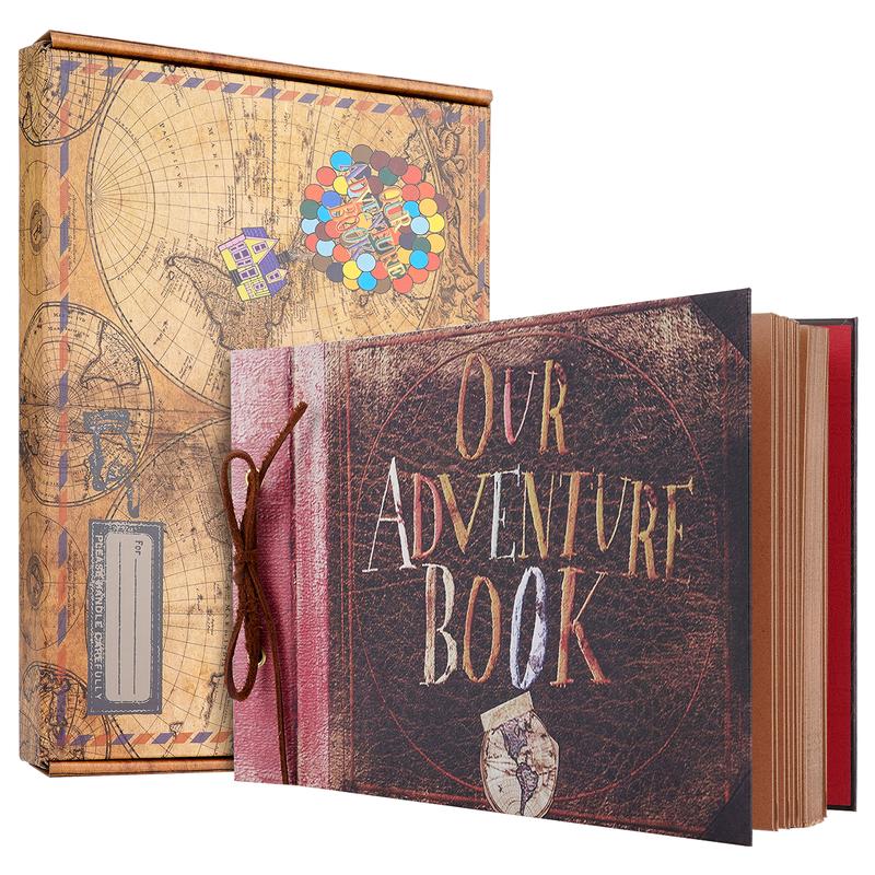 Our Adventure Book Scrapbook Handmade DIY Family Photo Album Expandable 11.6x7.5in 80 Pages With Gift Box Multiple Accessories Mother's Day Gifts