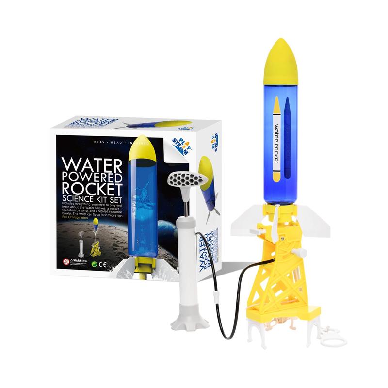 Water Powered Rocket Physics Learning Set, 1 Set DIY Rocket Science Experiment Kit with Rocket Tail, Body & Pump, Outdoor Space STEM Toys for Teens