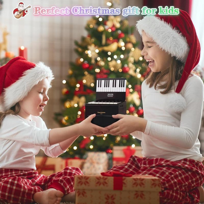 Piano Calendar 2025,Desk Calendar,Rechargeable Mini Piano With 52 Music Scores in 28 Cards,Christmas Gift,Creative Birthday Gifts for Family Friends