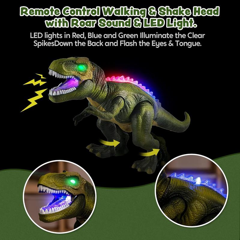 Christmas Gift Big T rex Dinosaur Toy with Light and Realistic Roaring Sound, Walking & Dancing Dinosaur Toy, Electronic Steam Toy, Birthday Gift Christmas New Year Gift