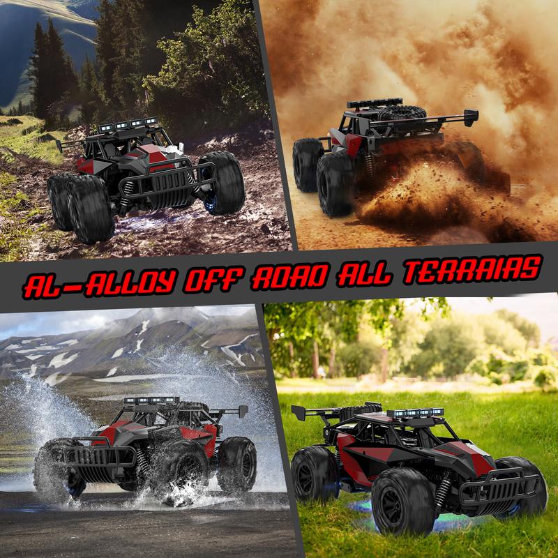 BLUEJAY Remote Control Car - 2.4GHz High Speed 33KM H RC Cars Toys, 1:12 Monster RC Truck Off Road with LED Headlight and Rechargeable Battery Gifts for Adults Boys 8-12 rc car rc monster Transforming Robot traxxas remote  control