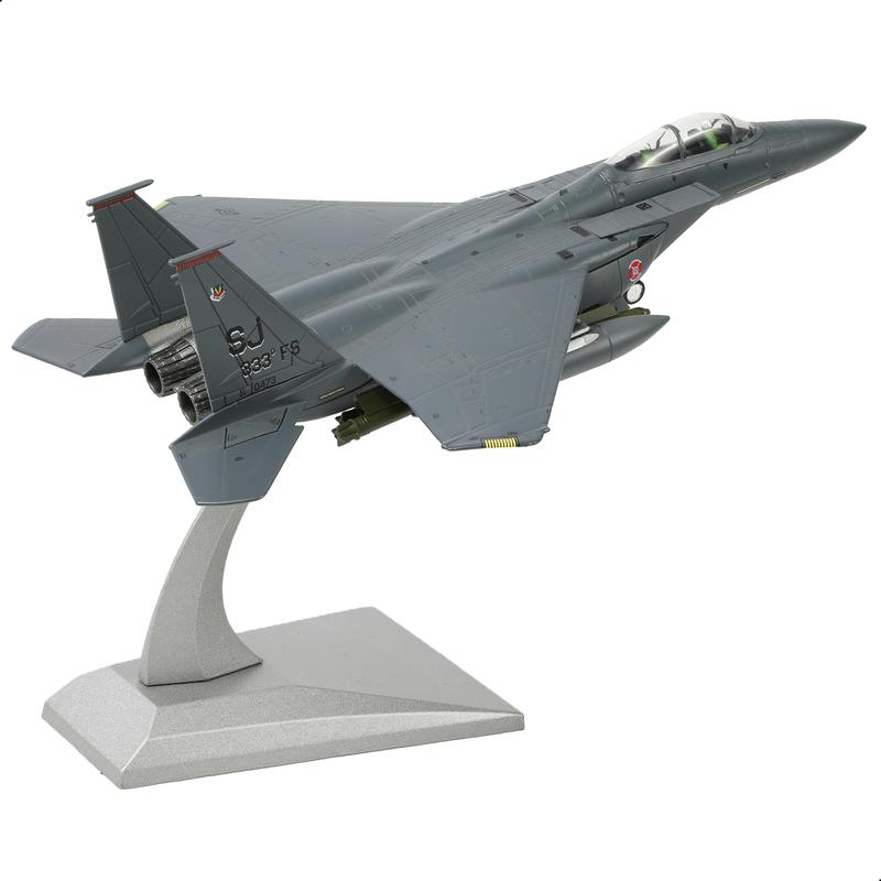 Classic American Eagle F-15E Twin-Engine Fighter Pre-Build Model Kits 1:100 Aircraft Alloy Diecast Airplane Military Display Model Aircraft for Collection or Gift