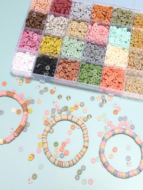 Random Color Clay Letter Bead (1 Box), Boho Style Letter Bead for Women & Girls, Diy Jewelry Making Kit for Bracelet Necklace Making for Birthday Gift