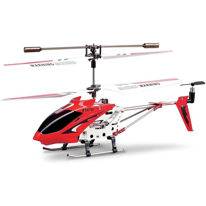 S107 S107G R C Helicopter with Gyro- Red