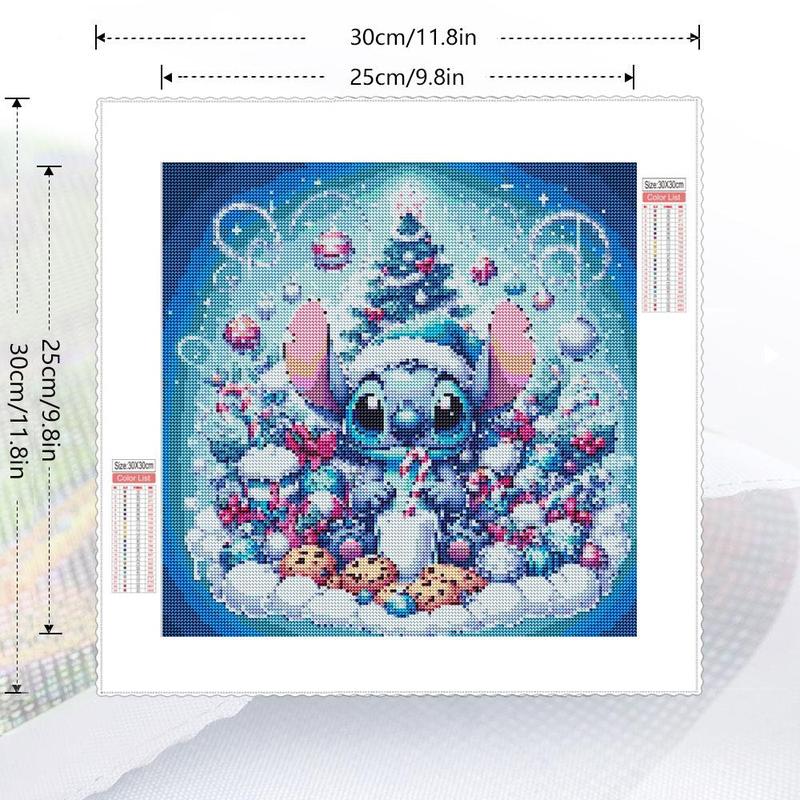 Cartoon Stitch Pattern DIY Diamond Arts Colorful Painting Kit without Frame, DIY 5D Diamond Art Painting for Office Bedroom Livingroom Home Decor