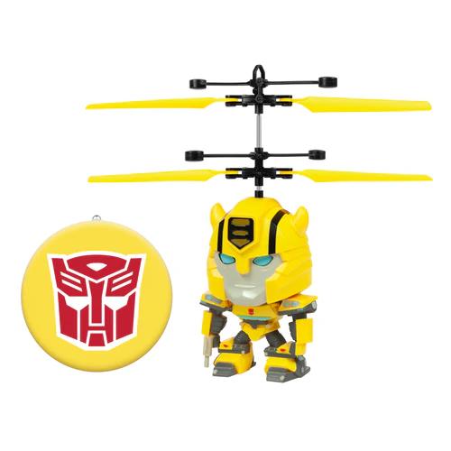 Transformers Bumble Bee & Optimus Prime Big Head Figure Sensor Flying Helicopter