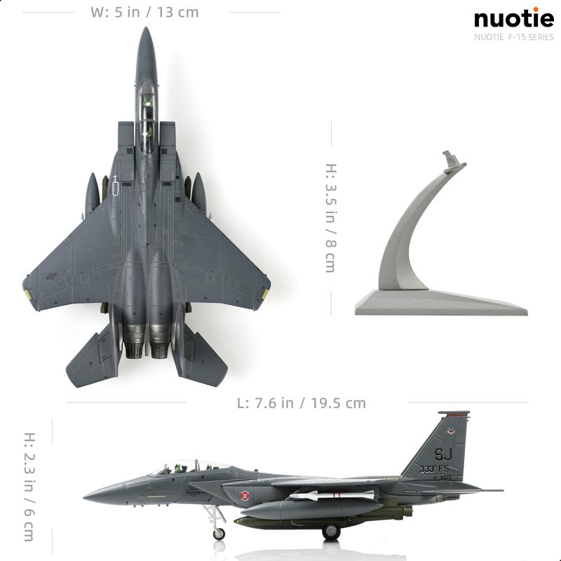 Classic American Eagle F-15E Twin-Engine Fighter Pre-Build Model Kits 1:100 Aircraft Alloy Diecast Airplane Military Display Model Aircraft for Collection or Gift