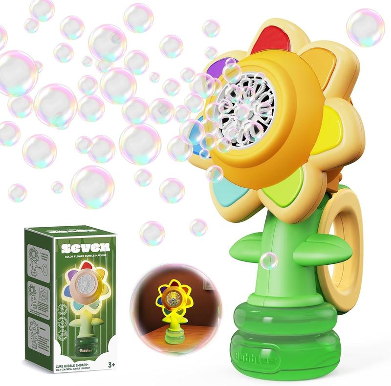 Halloween Sunflower Children's Automatic Bubble Machine Sunflower Night Light Bath Bubble Machine Toy