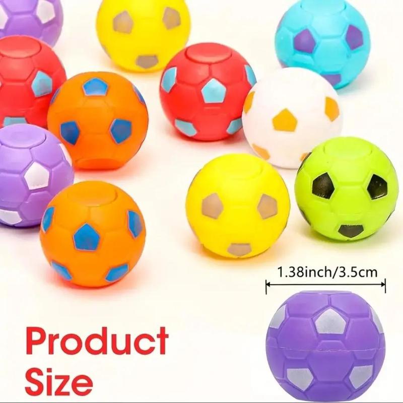 Soccer Ball Shaped Fidget Toy, 20pcs set Mini Finger Spinner Toy, Party Gift Bag Filler, Classroom Treasure Box Toy, Party Accessories