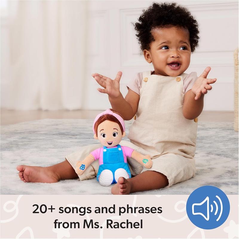 Charming Ms. Rachel Singing Doll - 16-Inch Interactive Toy for Toddlers with Heartfelt Lullabies and Phrases!