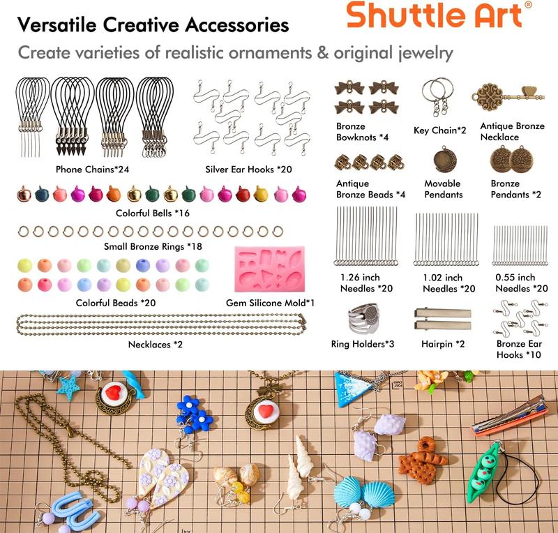 Shuttle Art 82 Colors Polymer Clay Kit with 19 Clay Tools, 16 Kinds of Accessories, Non-Toxic, Non-Sticky, Ideal DIY Art Craft Gift