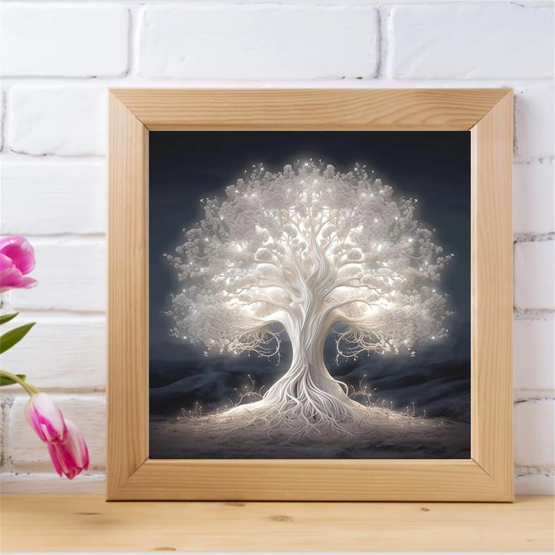 Luminous Tree Design DIY Diamond Arts Colorful Painting Kit without Frame, DIY 5D Diamond Arts Colorful Painting Kit, Wall Art Decor for Home