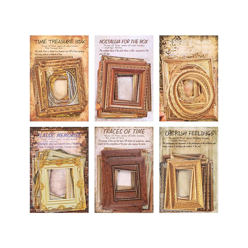 Vintage Photo Frame Design Sticker, 30pcs set Self-adhesive DIY Decorative Sticker for Scrapbooks, Diary & Journal