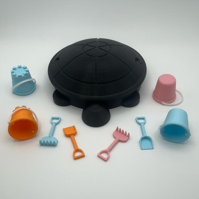 Smiley Crafts Depot, Desktop Turtle Sandbox, friends and coworkers, 3D Printed Relaxing Toy for Adults