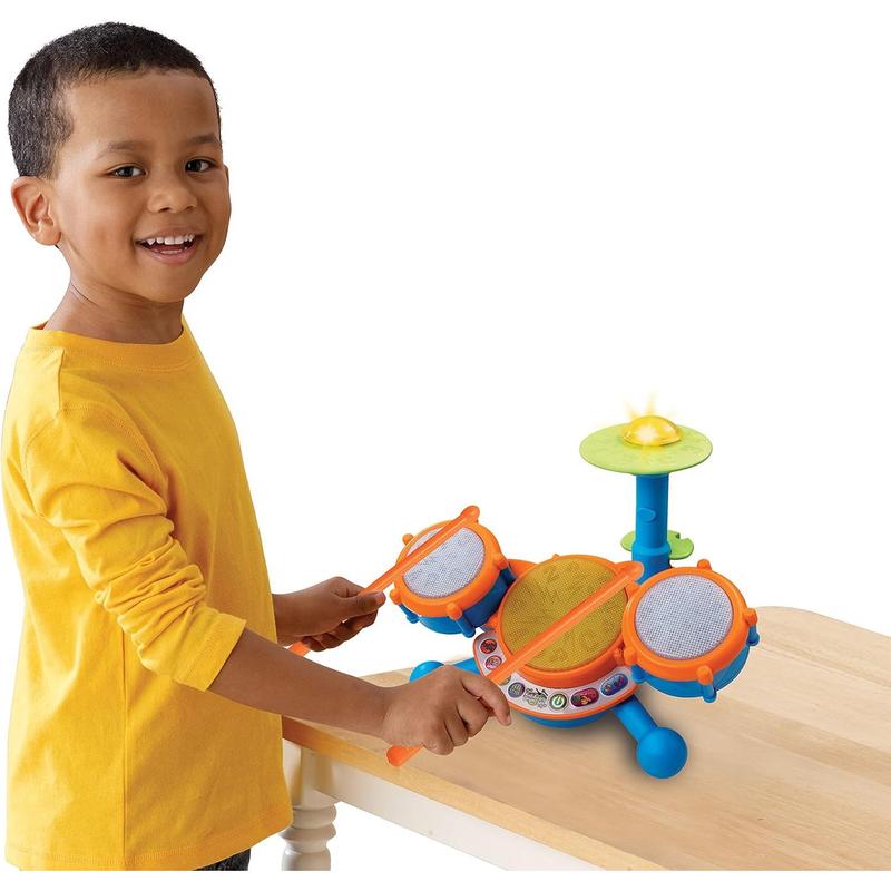 VTech KidiBeats Kids Drum Set, Orange