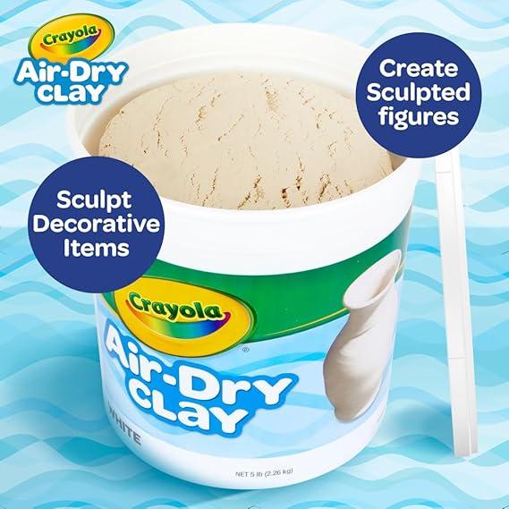 Air Dry Clay (5lbs), Natural White Modeling Clay for Kids, Sculpting Material, Bulk Craft Supplies for School Classrooms [ Exclusive]