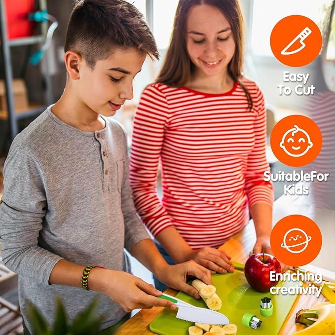 13 17 28 Counts Montessori Cooking Set:Safe Culinary Tools For Kids,Foster Skills And Fun,Baking Toy Toddlers Wooden Knives With Cutting Board Fruit Vegetable Crinkle Cutter y Peeler Sandwich Cutters,Realistic Play Food Set,Pretend Play Sets for Girls