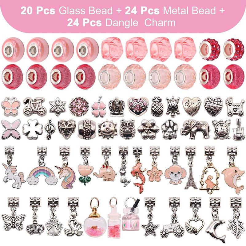 76pcs set DIY Jewelry Making Kit, Creative Handmade Decorations, Bracelet Making Kit for Girls & Women, Birthday Anniversary Gift