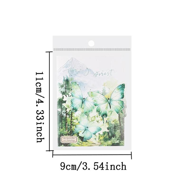 Forest Plant Series Decorative Paper, 20pcs pack Scrapbooking & Stamping Pet Sticker, DIY Decorative Sticker For Stationery