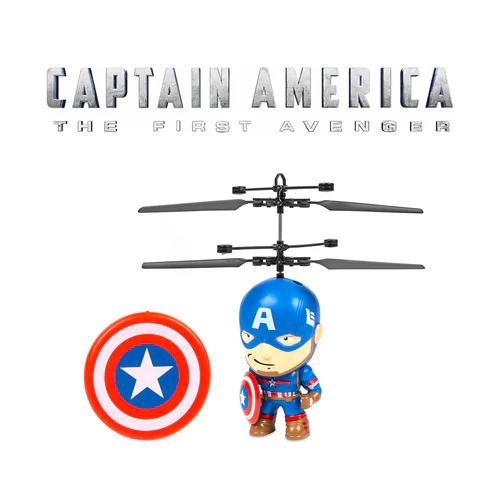 Marvel Big Head Remote Control Flying Helicopter Figures