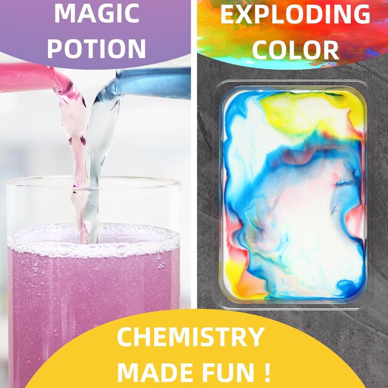 Science Experiment Kit for Kids, Boys & Girls Age 4-5-6-7-8, Birthday Gift for 4-8 Year Old Boys & Girls, STEM Learning & Educational Toys, Preschool Activities (Science Magic Kit)