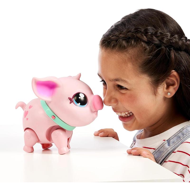 Little Live Pets - My Pet Pig: Piggly | Soft and Jiggly Interactive Toy Pig That Walks, Dances and Nuzzles. 20+ Sounds & Reactions. Batteries Included. for Kids Ages 4+