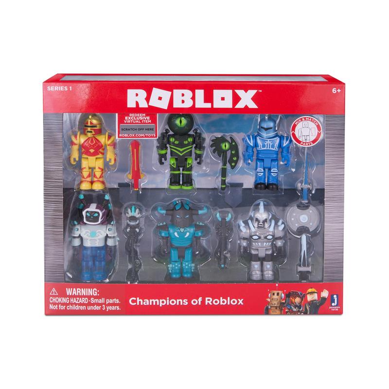 Christmas gift for children Action Collection - Champions of Roblox 15th Anniversary Gold Six Figure Pack [Includes Exclusive Virtual Item for All Kinds of Festivals and Game Toys