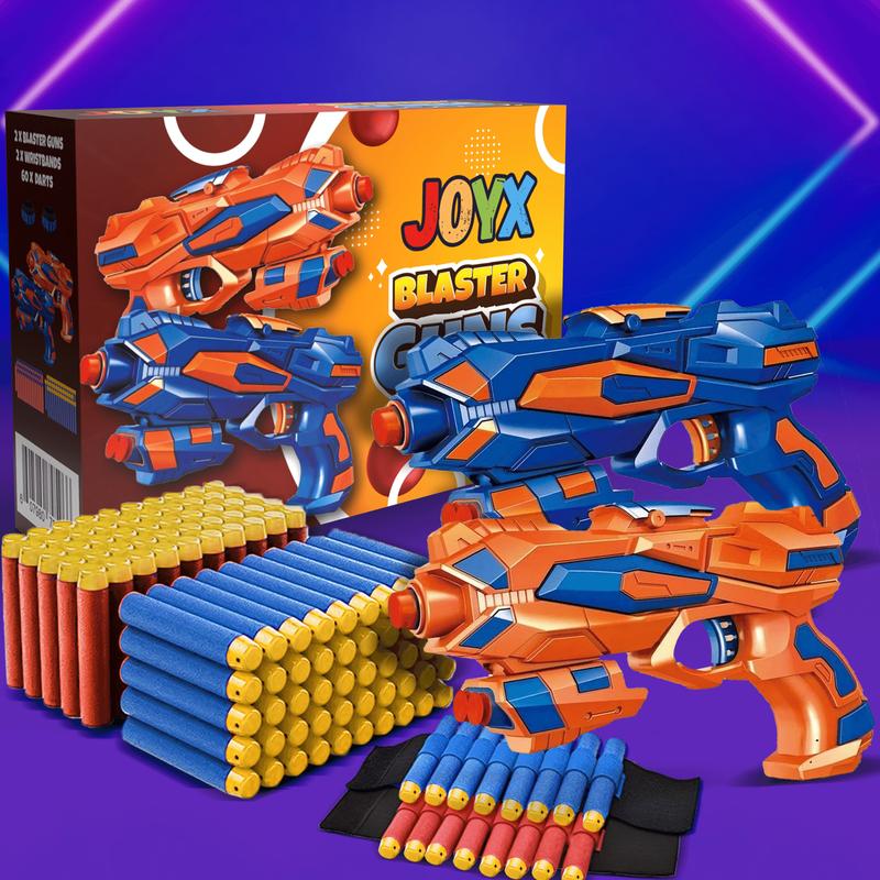 Blasters & Toy Guns 2 Pack with 60 Darts for Kids - Perfect Christmas or Birthday Gift outdoor sport nerf  rebelle year old