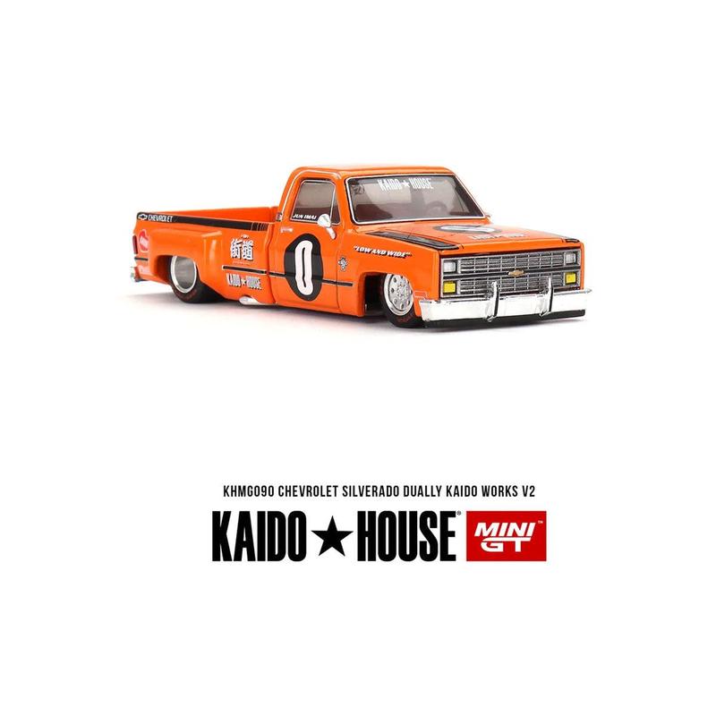 MiniGT X Kaido House 1:64 Chevrolet Silverado Dually Pickup Truck V2 - Orange