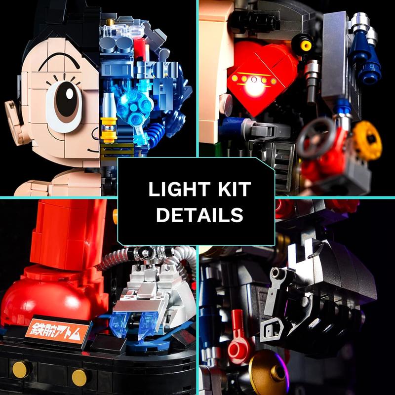 PANTASY Astro Boy (Light Kit Edition) Building Kit, Cool Building Sets for Adults, Creative Collectible Build-and-Display Model for Home or Office, Birthday Present for Teens, Thanksgiving (1258Pieces) (86203HY-LIGHT)