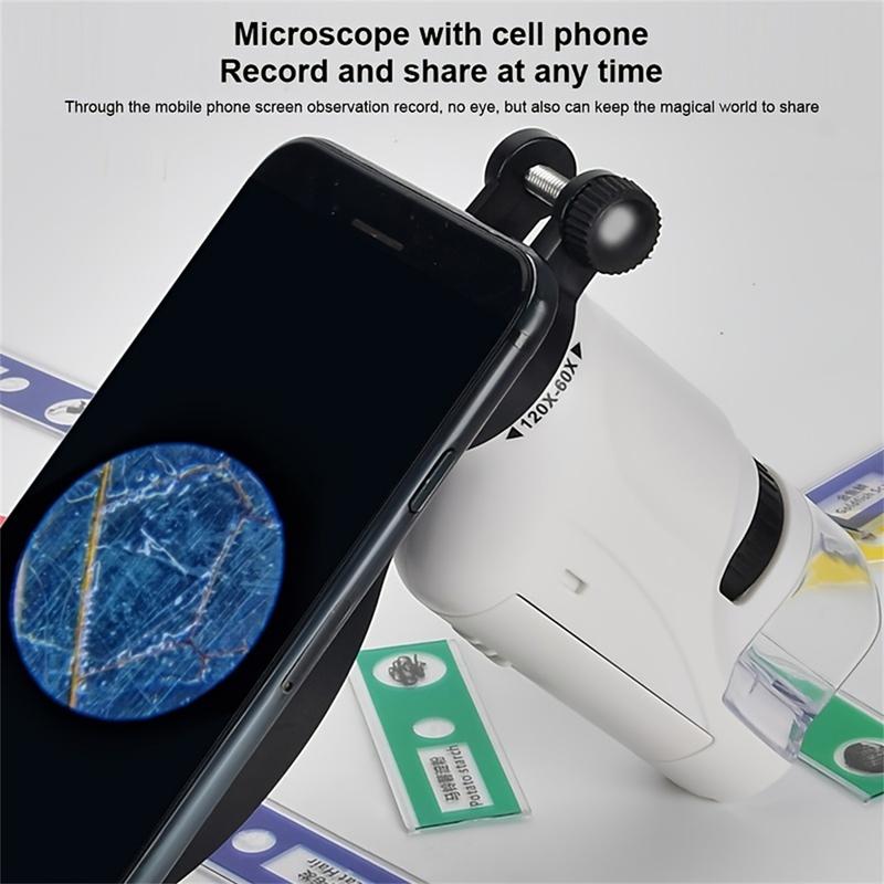 Explore The Wonders Of Nature With This Portable Microscope Toy - Perfect Educational Gift For Boys And Girls! Halloween Christmas Gift