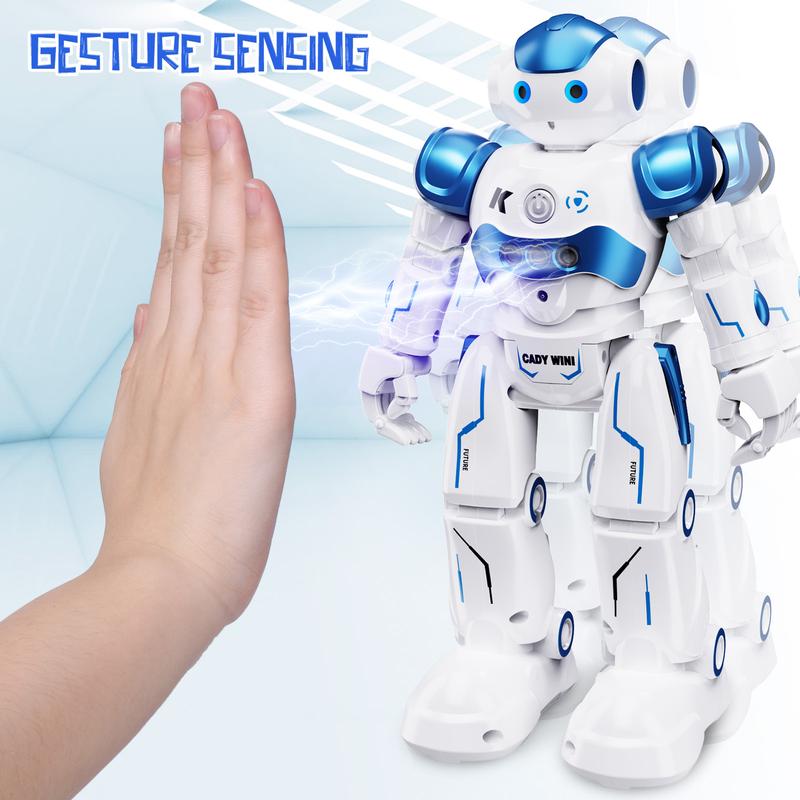 SGILE RC Robot Toy, Gesture Sensing Remote Control Robot for Kids Age 3 4 5 6 7 8 12 Year Old Boys Girls Birthday Gift Present, Blue