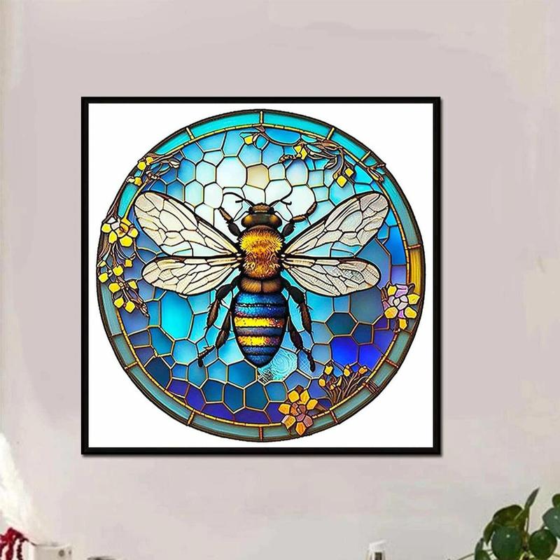 5D Diamond Arts Colorful Painting Kit, Bee Pattern DIY Diamond Arts Colorful Painting without Frame, Handmade Art Crafts for Home Decor