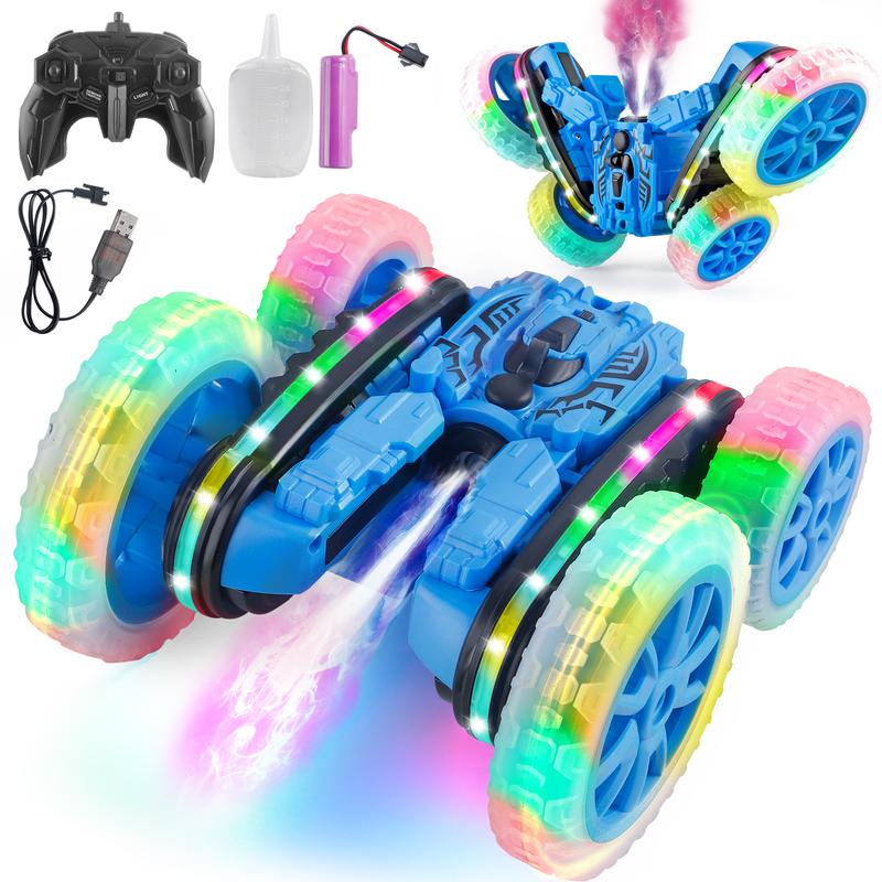 Remote Control Stunt Car - 4WD 360° Rotation Double-Sided Flipping and Spinning, Rugged Off-Road Vehicle for Thrilling Adventures