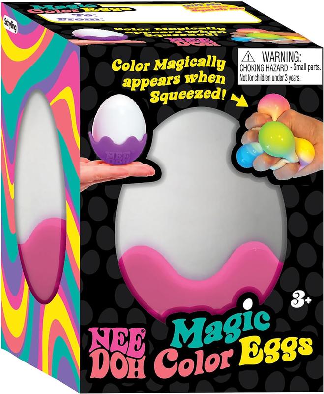 NeeDoh Magic Color Egg - Easter Squeeze Toy - Assorted Colors - Ages 3 to Adult (Pack of 1)