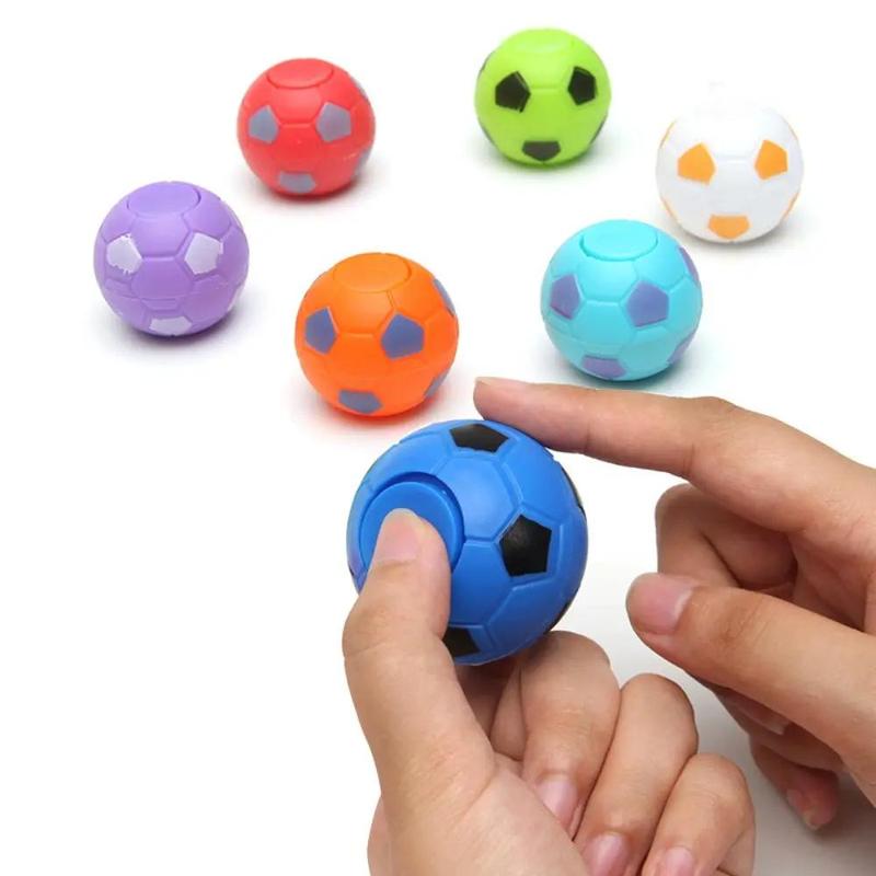 Soccer Ball Shaped Fidget Toy, 20pcs set Mini Finger Spinner Toy, Party Gift Bag Filler, Classroom Treasure Box Toy, Party Accessories