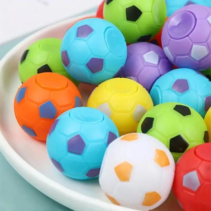 Soccer Ball Shaped Fidget Toy, 20pcs set Mini Finger Spinner Toy, Party Gift Bag Filler, Classroom Treasure Box Toy, Party Accessories