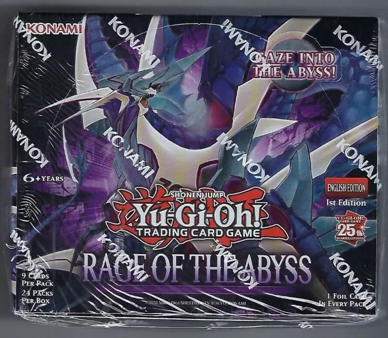 YUGIOH RAGE OF THE ABYSS 1st Edition English BOOSTER BOX with 24 packs Factory sealed