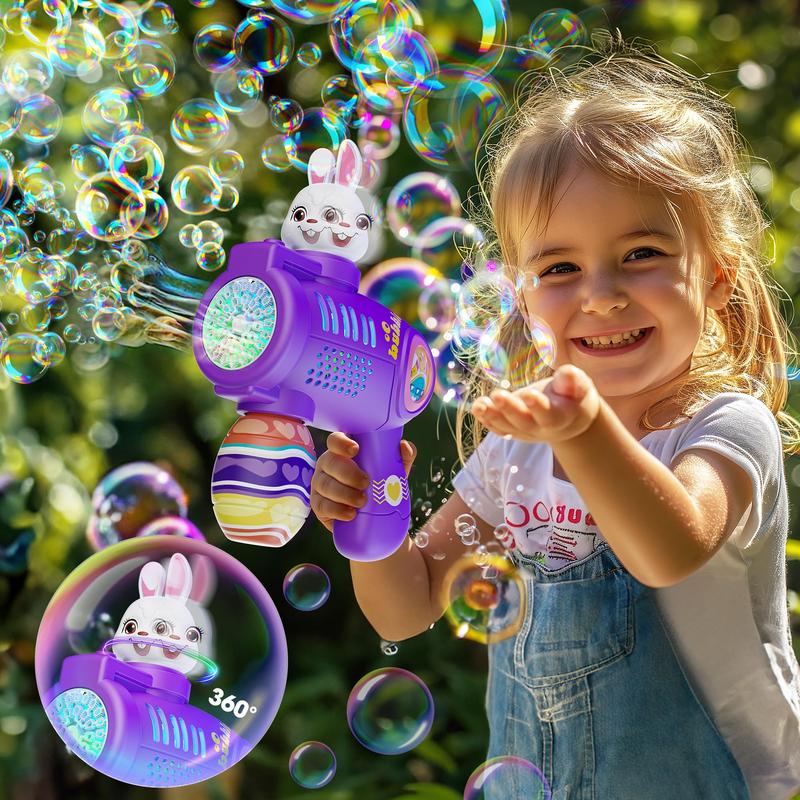 Bubble Machine for Toddlers 1-3, Automatic Bubble Maker with 5 Packs Refill Solution, Bubble Blaster, Party Favors