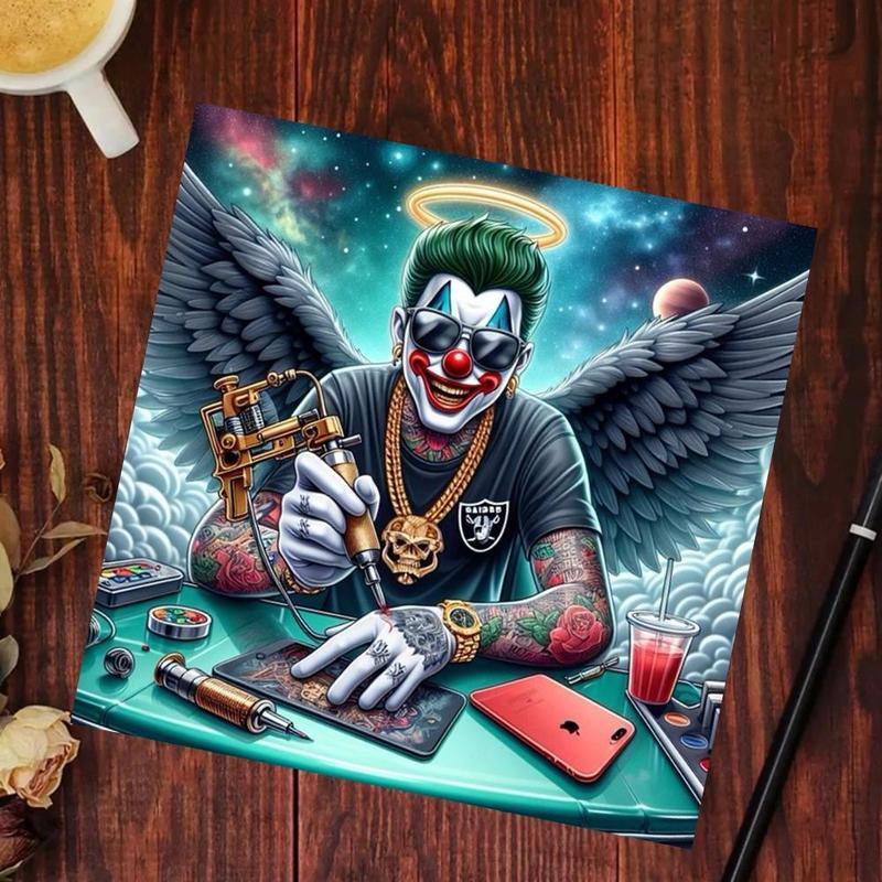 Clown Pattern DIY Diamond Art Painting Kit without Frame, DIY Decorative Art Picture for Beginner, DIY Home Decor