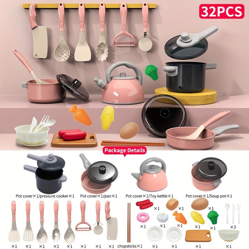 Youngsters's Educational Play Kitchen Simulation Toy Set Role Playing Game Cooking Toys Including Food Fruits and Vegetables 32 65 87 95pcs Kitchen Tableware Multiple Accessories Combination