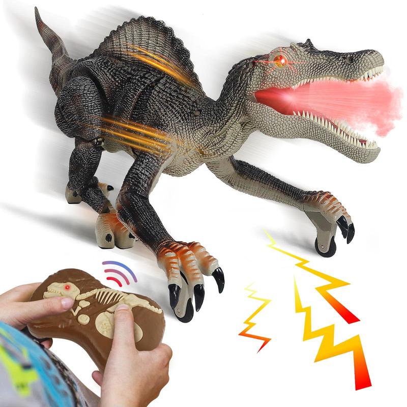 Dinosaurio Tiranosaurio Rex, Remote-controlled Dinosaur Toy, Interactive Tyrannosaurus Rex,Spinosaurus and T-rex, swift movement & water spray, gift for boys