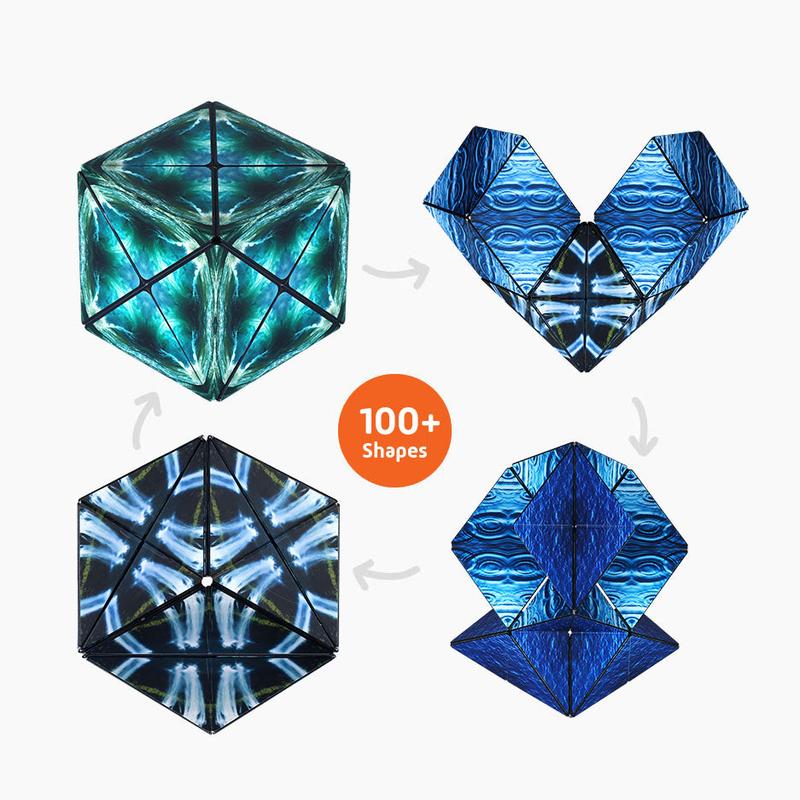 Duomoto Magnetic Transforming Cube - Shape Shifting Double Creativity Puzzle w  96 Rare Earth Magnets Transforms Into Over 100 Shapes  by Fun in Motion Toys Creators of Shashibo & Cubendi