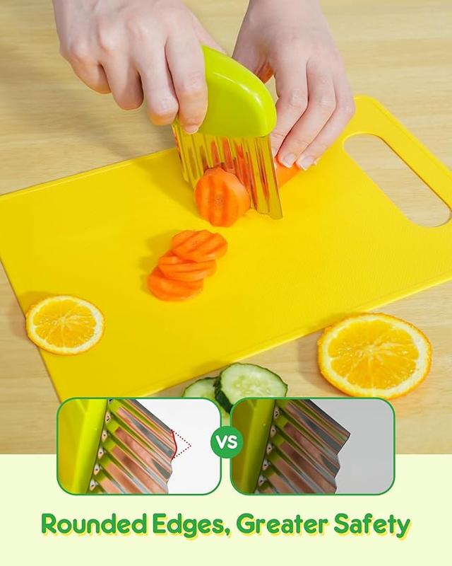 13 17 28 Counts Montessori Cooking Set:Safe Culinary Tools For Kids,Foster Skills And Fun,Baking Toy Toddlers Wooden Knives With Cutting Board Fruit Vegetable Crinkle Cutter y Peeler Sandwich Cutters,Realistic Play Food Set,Pretend Play Sets for Girls