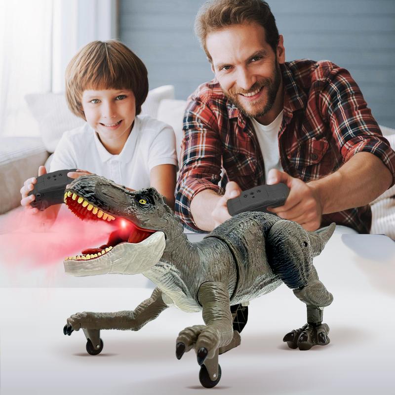 Dinosaurio Tiranosaurio Rex, Remote-controlled Dinosaur Toy, Interactive Tyrannosaurus Rex,Spinosaurus and T-rex, swift movement & water spray, gift for boys