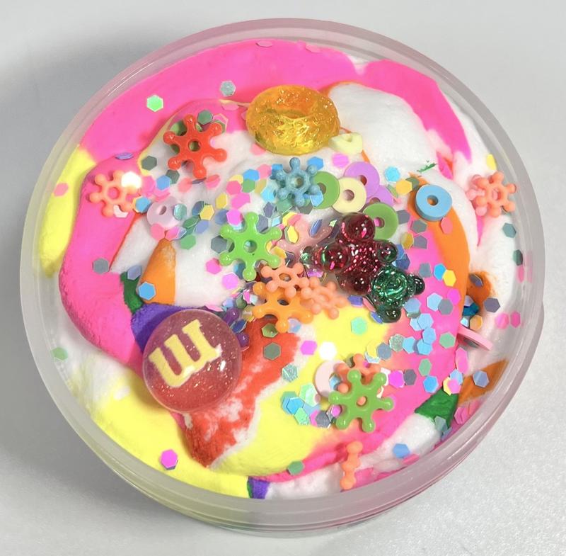 Cosmic Candy Cloud Dough Slime with Assorted Sprinkles and Charms - Scented like Jolly Ranchers, Sweet Tarts, Jelly Beans, and Lollipops