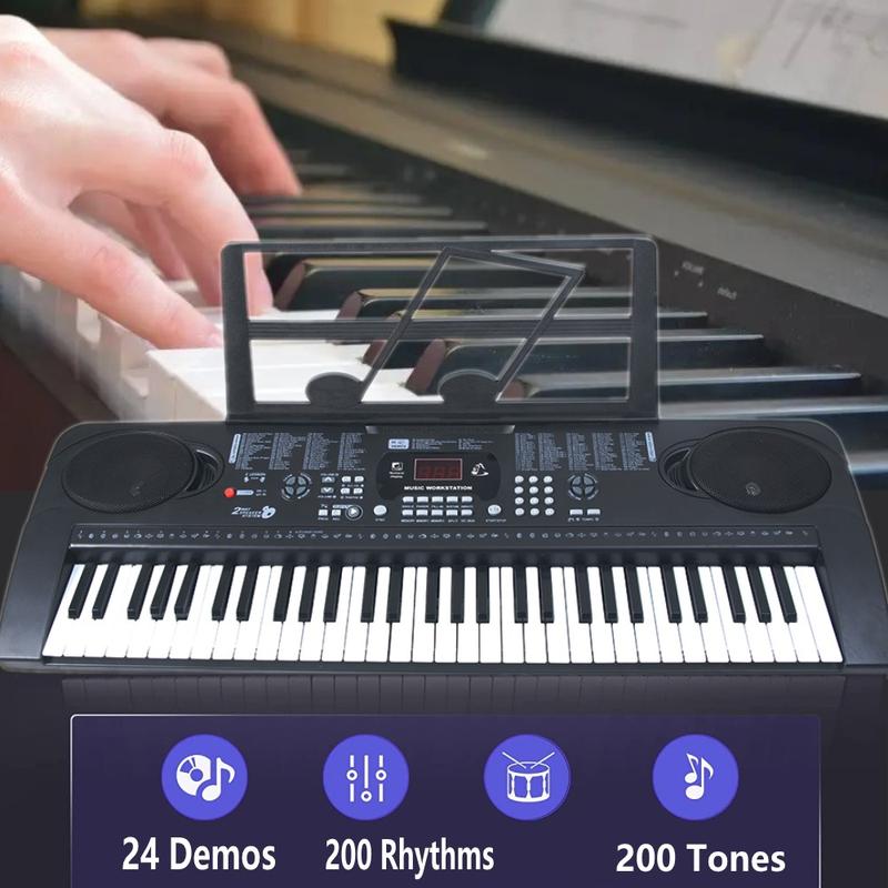 61 Keys Piano Keyboard, Electronic Digital Piano with Built-In Speaker, Portable Keyboard Gift Teaching for Beginners, electric piano for kids, Birthday Gift for Children