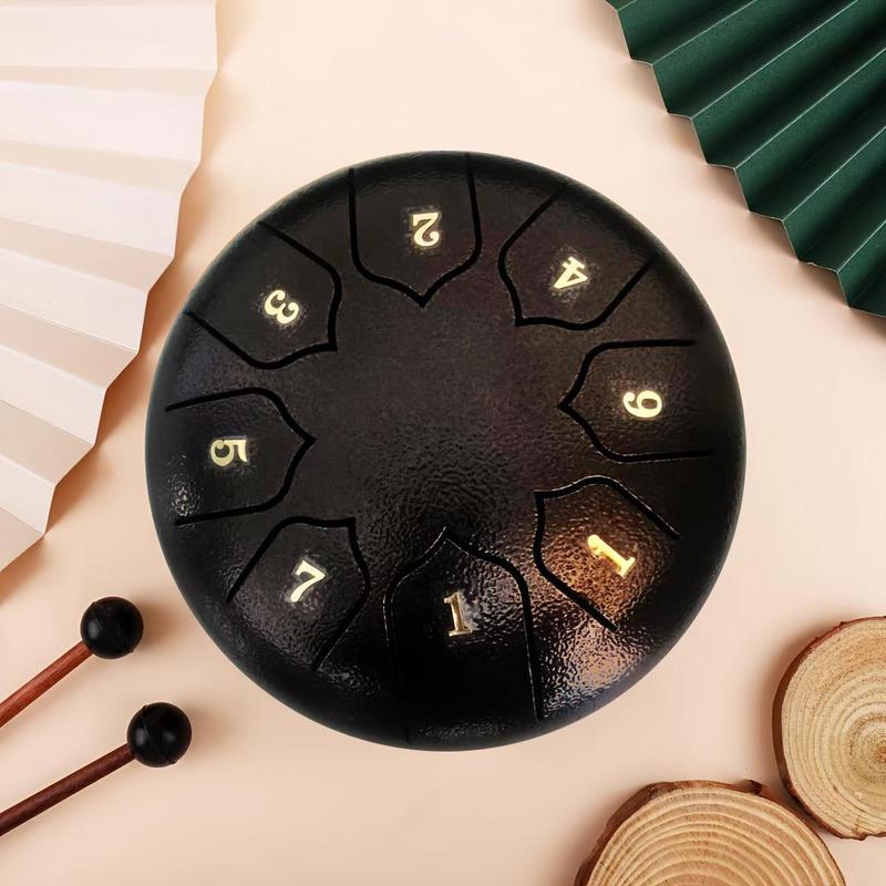 6 Inch 8 Note Steel Tongue Drum, 1 Set Steel Tongue Drum with Storage Bag, Mallet, Mallet Holder & Finger Cover, Percussion Instrument for Camping, Stocking Fillers Gift, Christmas Gift