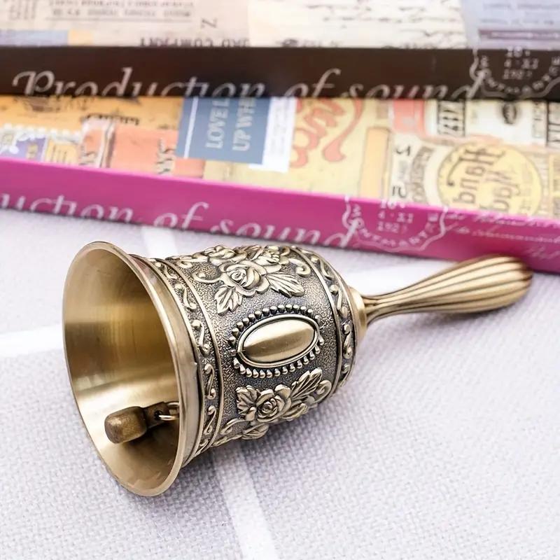 Brass Hand Bell, Traditional Call Bell For Wedding Party, Hand-played Musical Instrument For Kids and Adults