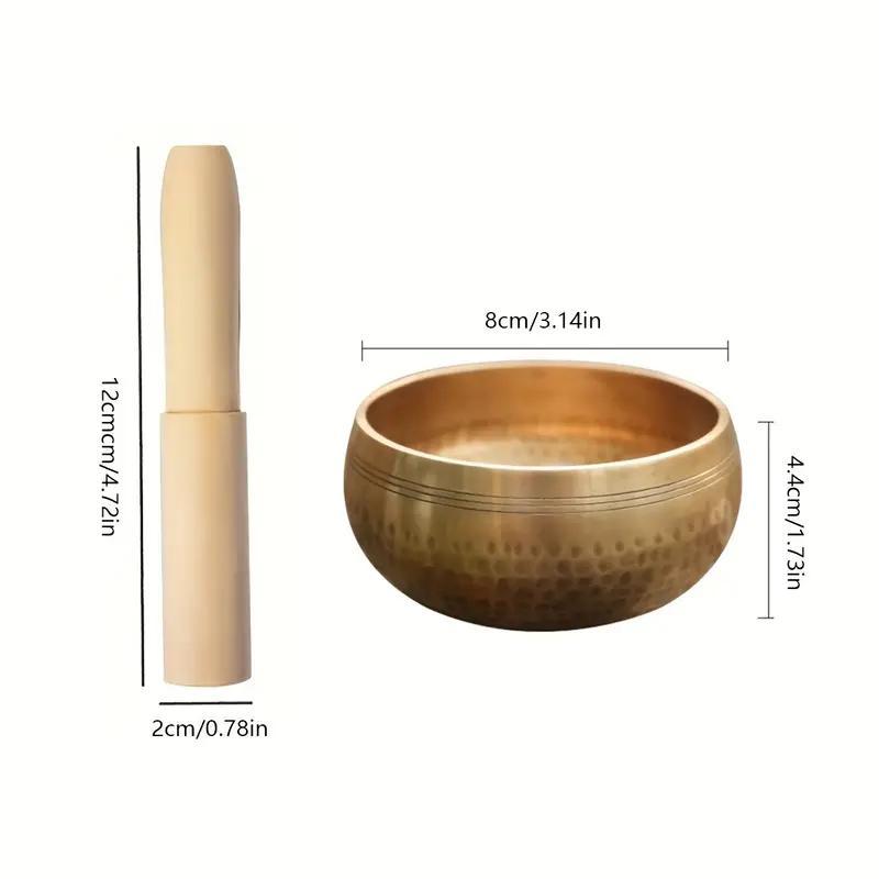 Singing Bowl & Mallet Set, 1 Set Buddhist Music Bowl Base, Singing Bowl Cushion for Meditation, Yoga, Music Lover Gift and Stress Relief